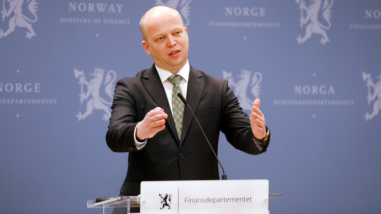 Finansminister Trygve Slagsvold Vedum. Foto