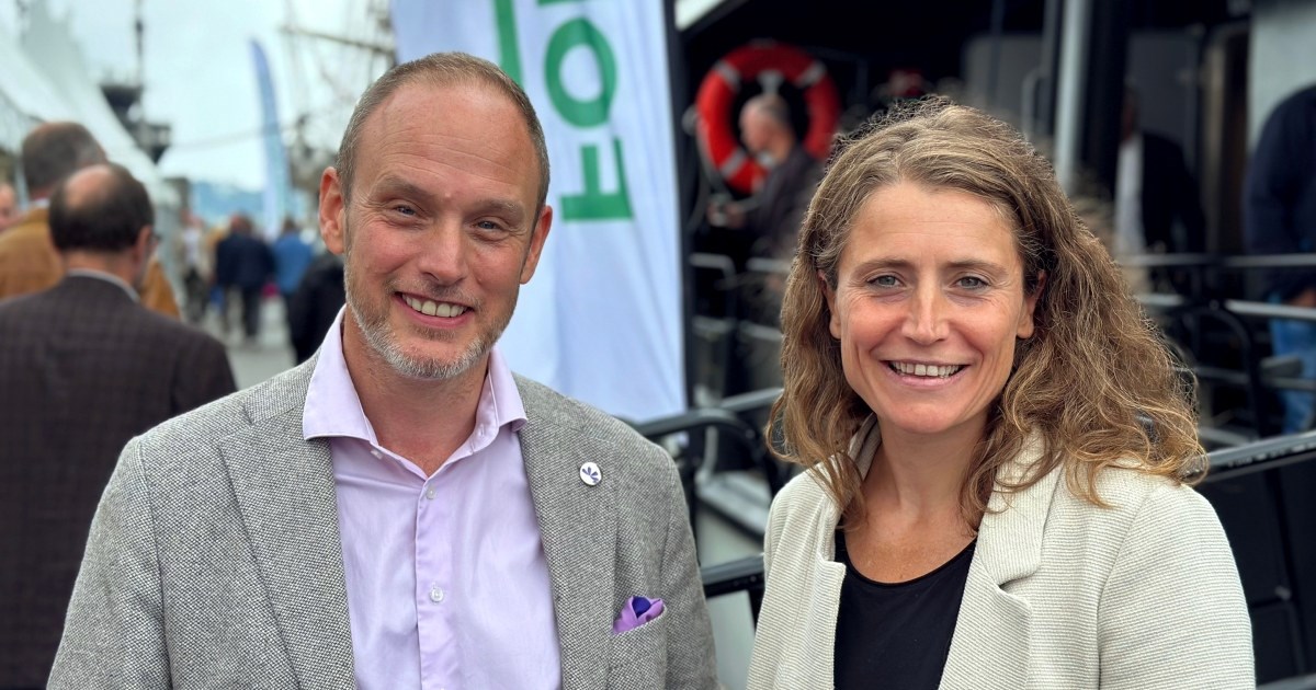 Bård Standal, viseadministrerende direktør i Fornybar Norge og Elisabeth Baird, divisjonsdirektør for energi i Sweco.